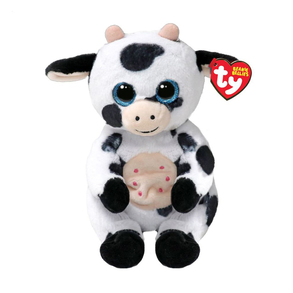 Дитяча м'яконабивна іграшка TY Beanie Bellies Корова Cow, від 3 років, 15 см (41287)